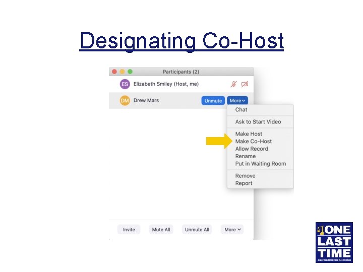 Designating Co-Host 