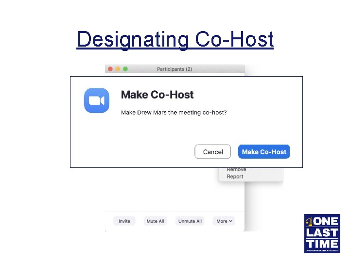 Designating Co-Host 