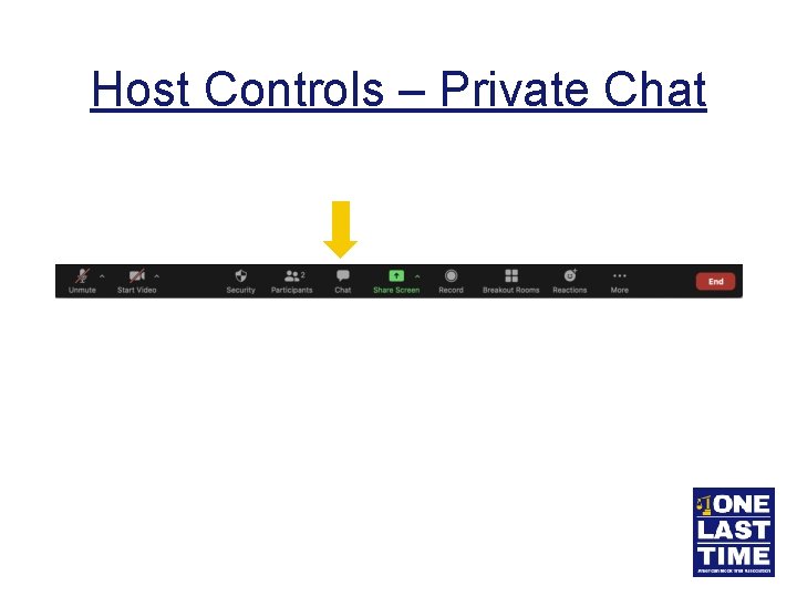 Host Controls – Private Chat 