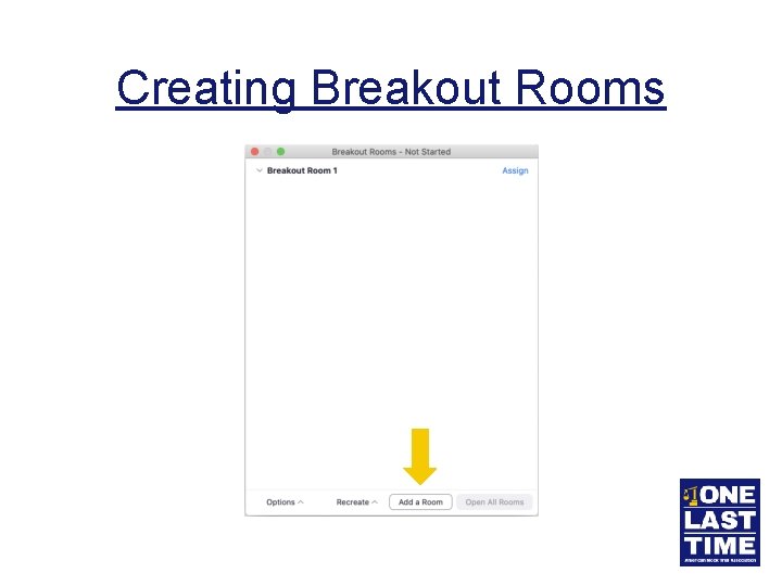 Creating Breakout Rooms 