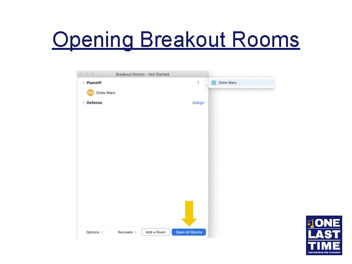 Opening Breakout Rooms 