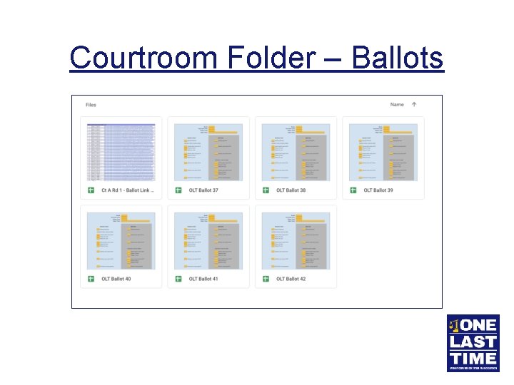 Courtroom Folder – Ballots 