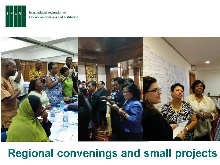 Regional convenings and small projects 