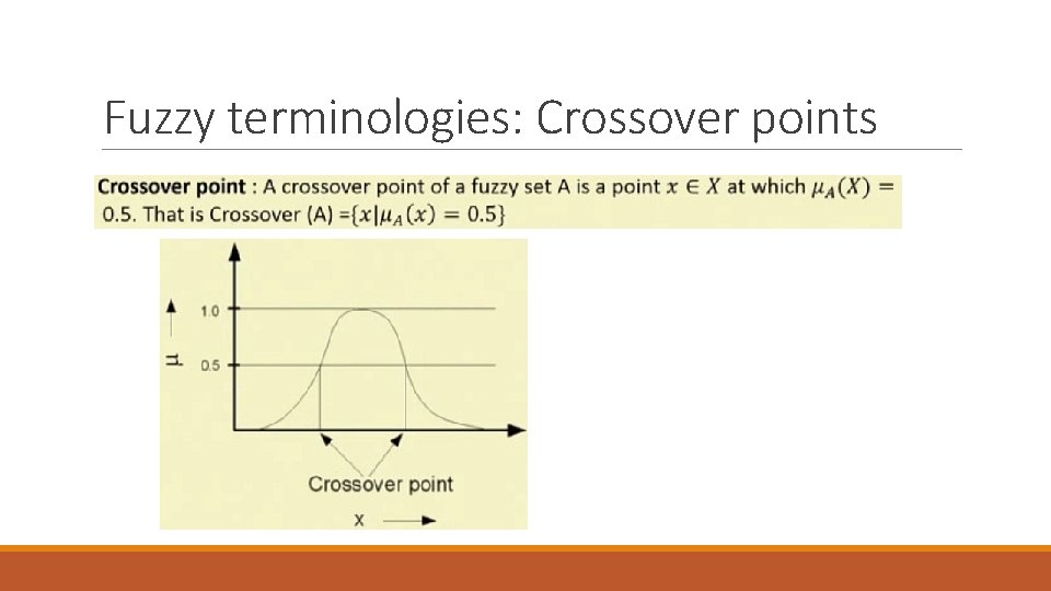 Fuzzy terminologies: Crossover points 