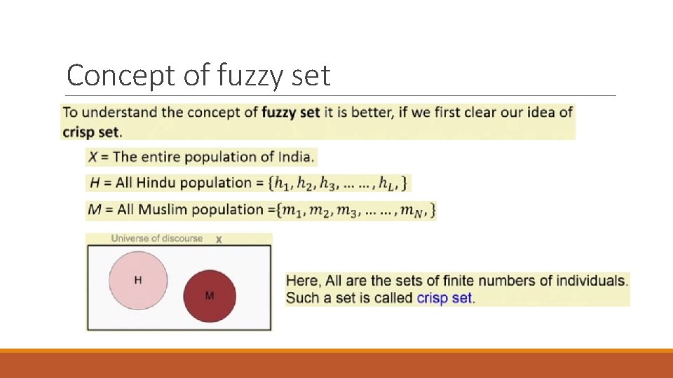 Concept of fuzzy set 
