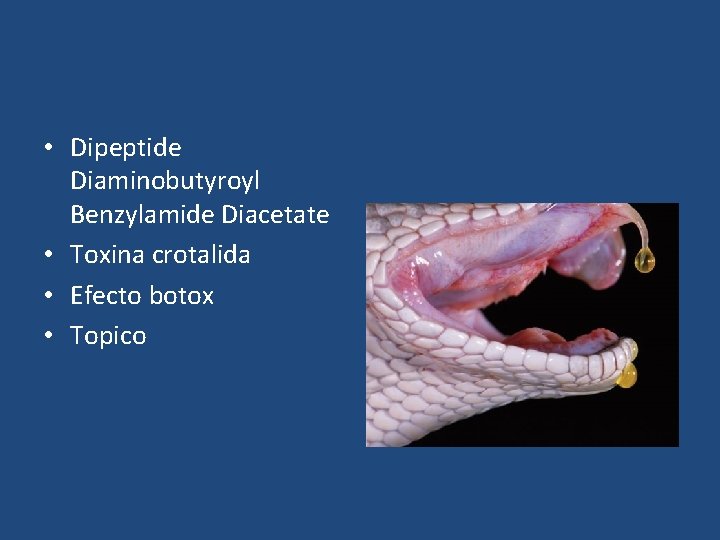  • Dipeptide Diaminobutyroyl Benzylamide Diacetate • Toxina crotalida • Efecto botox • Topico