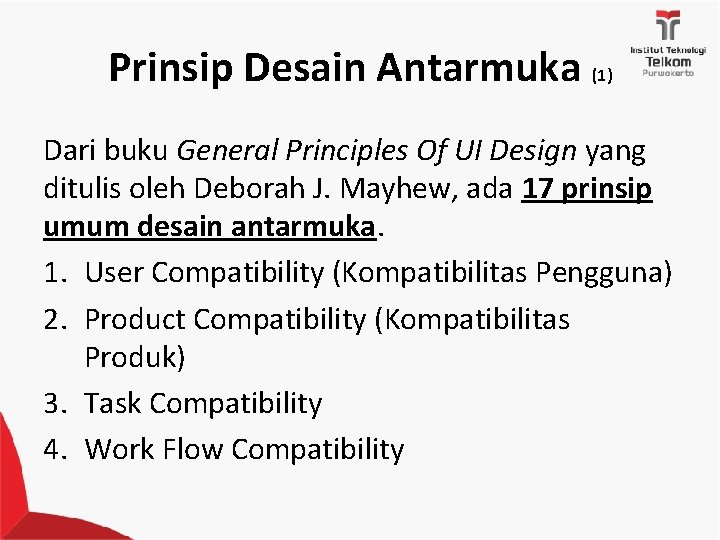 Prinsip Desain Antarmuka (1) Dari buku General Principles Of UI Design yang ditulis oleh