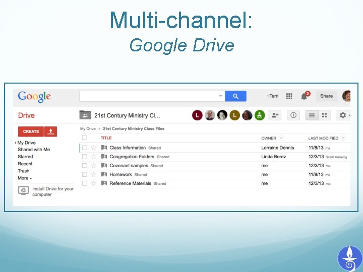 Multi-channel: Google Drive 