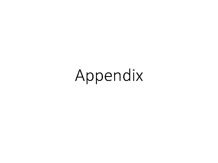 Appendix 