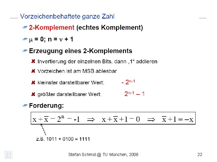 DISTRIBUTED COMPUTING Stefan Schmid @ TU München, 2008 22 