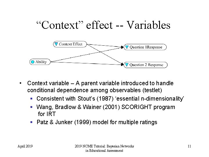 “Context” effect -- Variables • Context variable – A parent variable introduced to handle