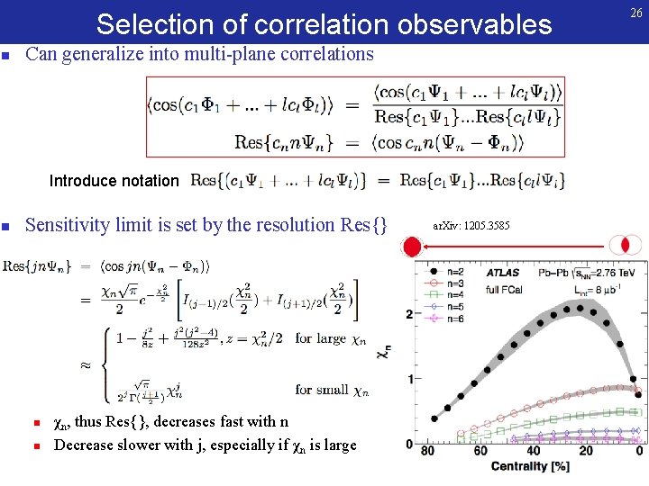 Selection of correlation observables n Can generalize into multi-plane correlations Introduce notation n Sensitivity