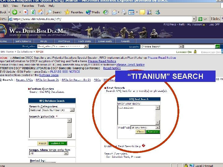 “TITANIUM” SEARCH 