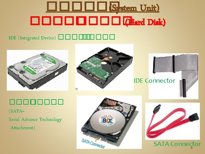 ������ (System Unit) ����� (Hard Disk) IDE (Integrated Device) ����� IDE Connector ����� (SATA= ������ (System Unit) ����� (Hard Disk) IDE (Integrated Device) ����� IDE Connector ����� (SATA=