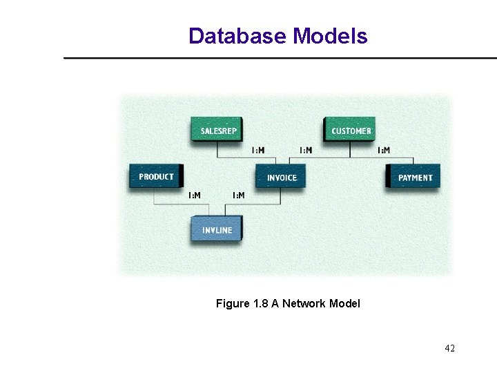 Database Models Figure 1. 8 A Network Model 42 Database Models Figure 1. 8 A Network Model 42