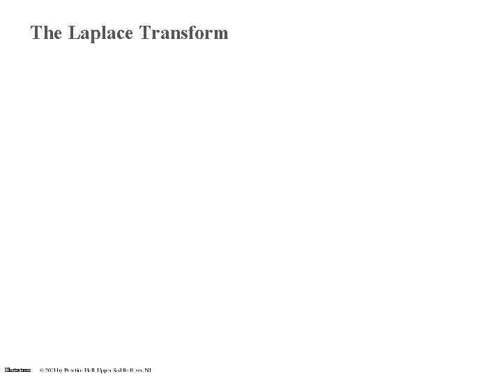 The Laplace Transform Illustrations The Laplace Transform Illustrations
