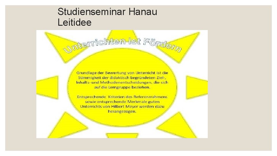 Studienseminar Hanau Leitidee 