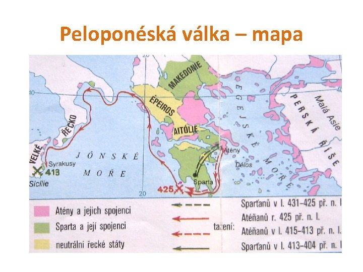 Peloponéská válka – mapa 