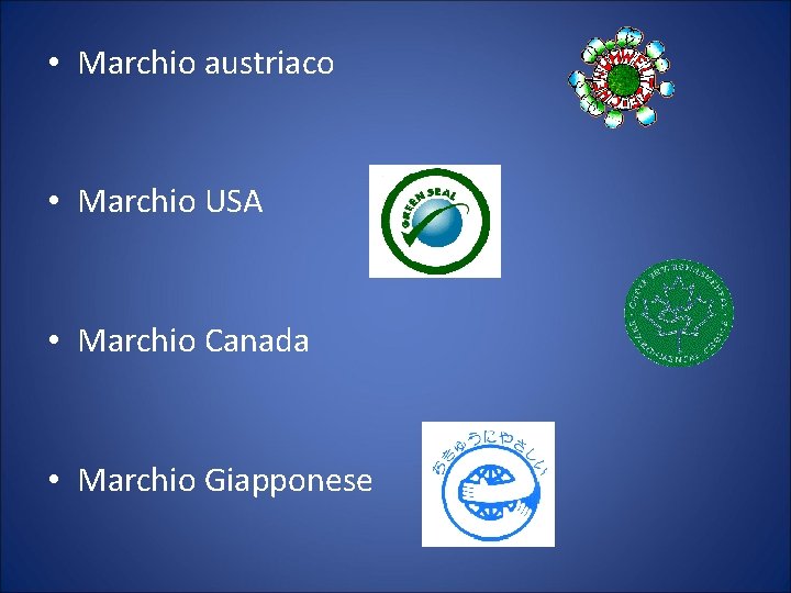  • Marchio austriaco • Marchio USA • Marchio Canada • Marchio Giapponese 