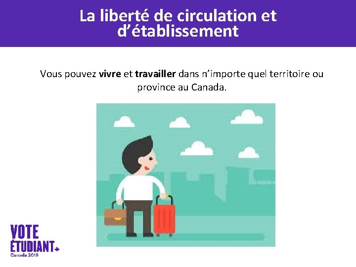 La liberté de circulation et d’établissement Vous pouvez vivre et travailler dans n’importe quel