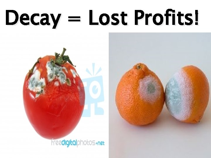Decay = Lost Profits! 