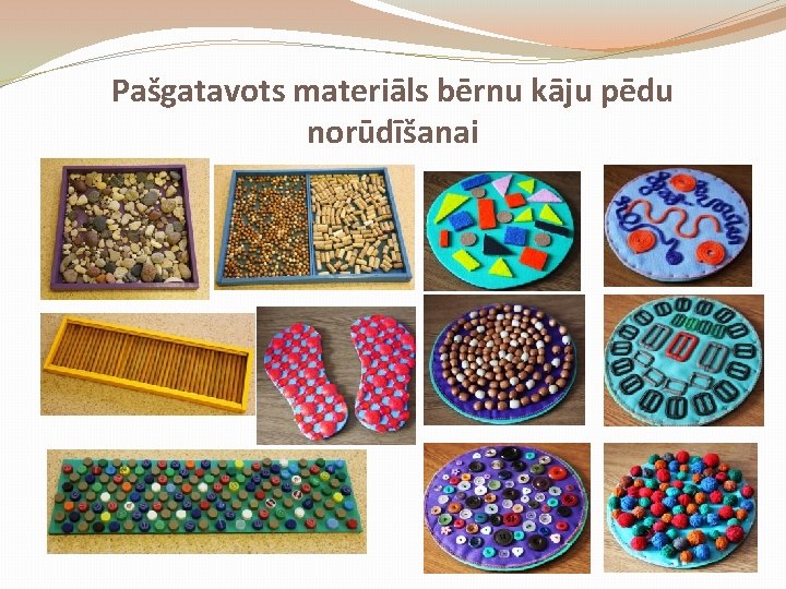 Pašgatavots materiāls bērnu kāju pēdu norūdīšanai 