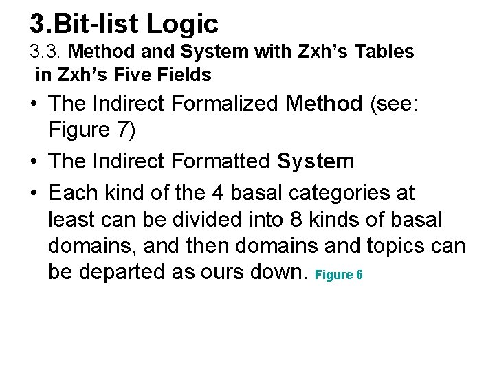 3. Bit-list Logic 3. 3. Method and System with Zxh’s Tables in Zxh’s Five