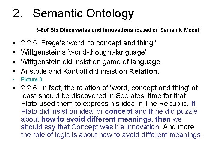 2. Semantic Ontology 5 -6 of Six Discoveries and Innovations (based on Semantic Model)