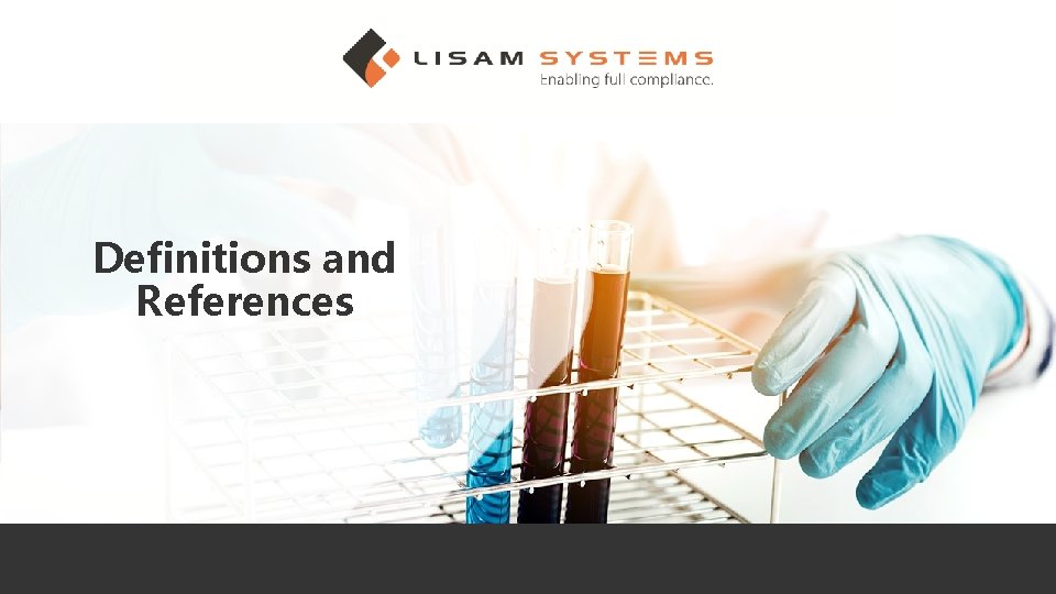 Definitions and References 