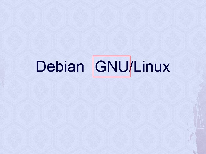 Debian GNU/Linux 