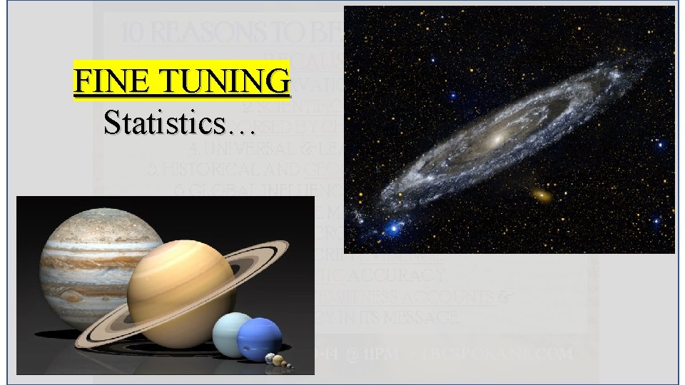 FINE TUNING Statistics… 