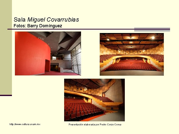 Sala Miguel Covarrubias Fotos: Barry Domínguez http: //www. cultura. unam. mx Presentación elaborada por