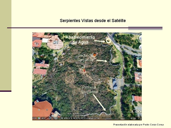 Serpientes Vistas desde el Satélite Abastecimiento de Agua Segunda Serpiente Primera Serpiente Presentación elaborada