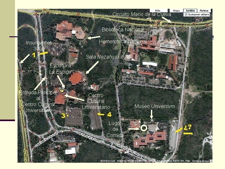 Circuito Mario de la Cueva Insurgentes 3000 Biblioteca Nacional y Hemeroteca Nacional Sala Nezahualcóyotl