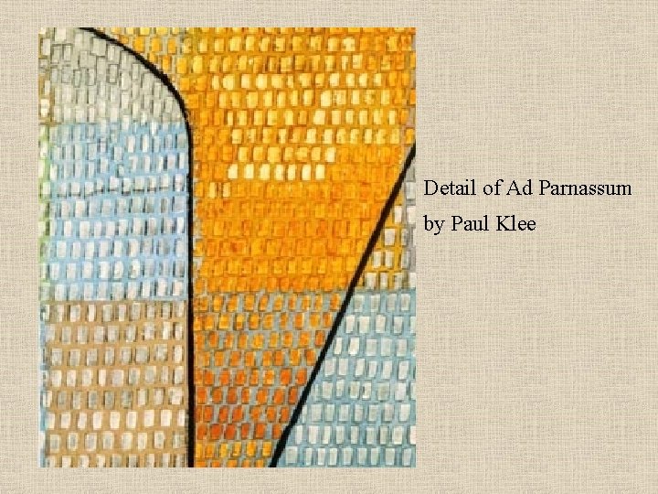 Detail of Ad Parnassum by Paul Klee 