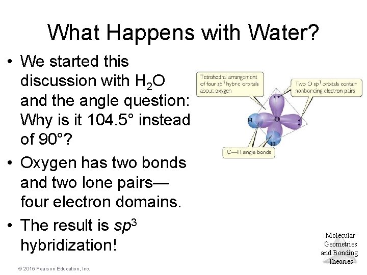 What Happens with Water? • We started this discussion with H 2 O and