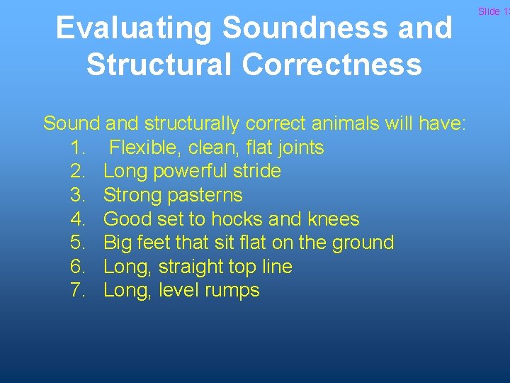 Evaluating Soundness and Structural Correctness Sound and structurally correct animals will have: 1. Flexible,