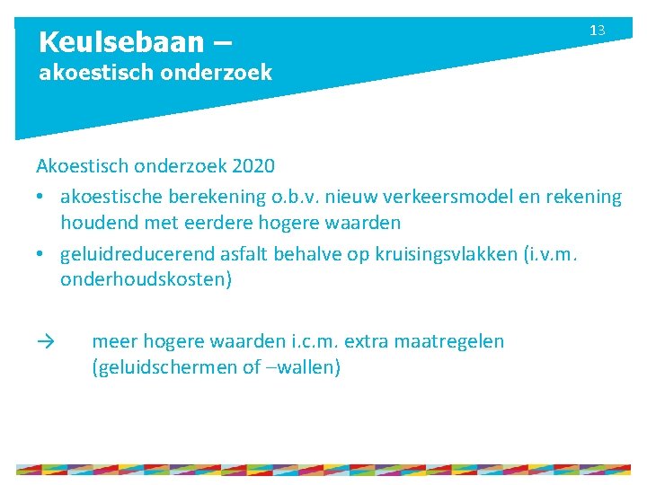 Keulsebaan – 13 akoestisch onderzoek Akoestisch onderzoek 2020 • akoestische berekening o. b. v.