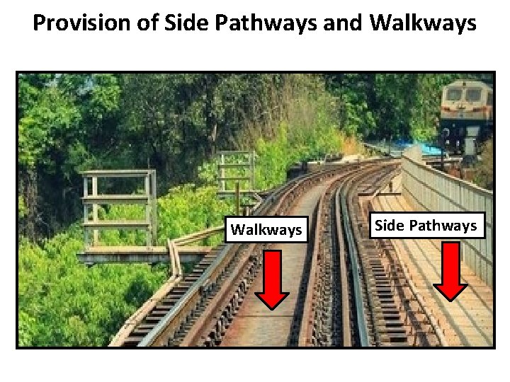 Provision of Side Pathways and Walkways Side Pathways 