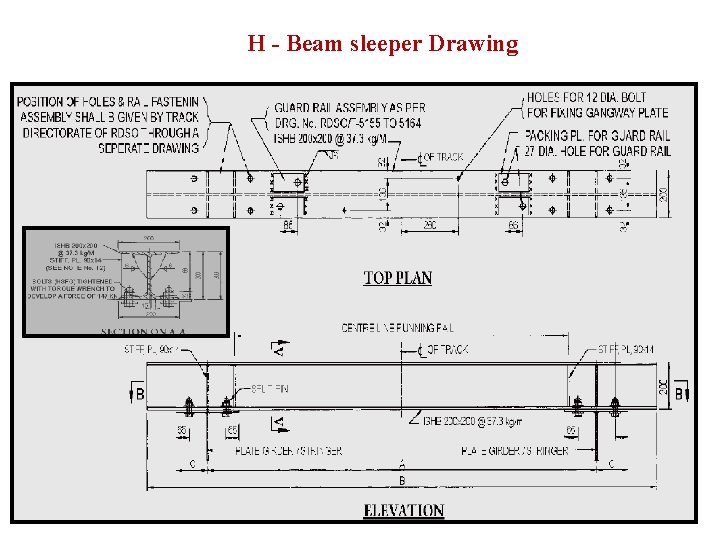 H - Beam sleeper Drawing 