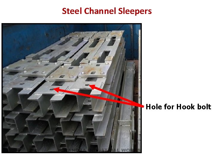 Steel Channel Sleepers RUNNER PATHWAY Hole for Hook bolt CLEAT 