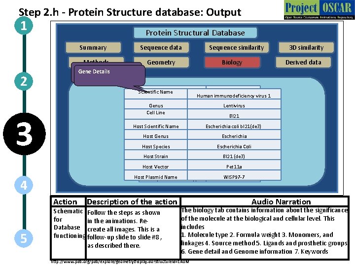 Step 2. h - Protein Structure database: Output 1 Protein Structural Database Summary Methods