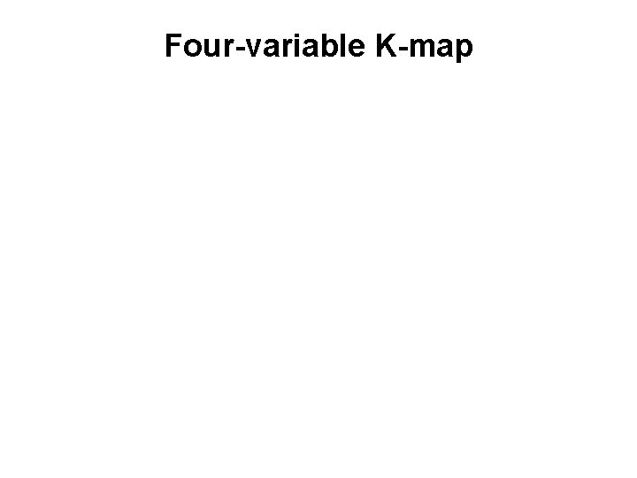 Four-variable K-map 