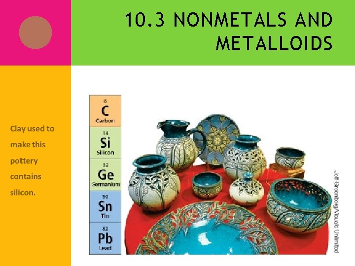 10. 3 NONMETALS AND METALLOIDS 