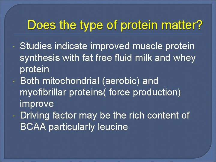 Does the type of protein matter? Studies indicate improved muscle protein synthesis with fat
