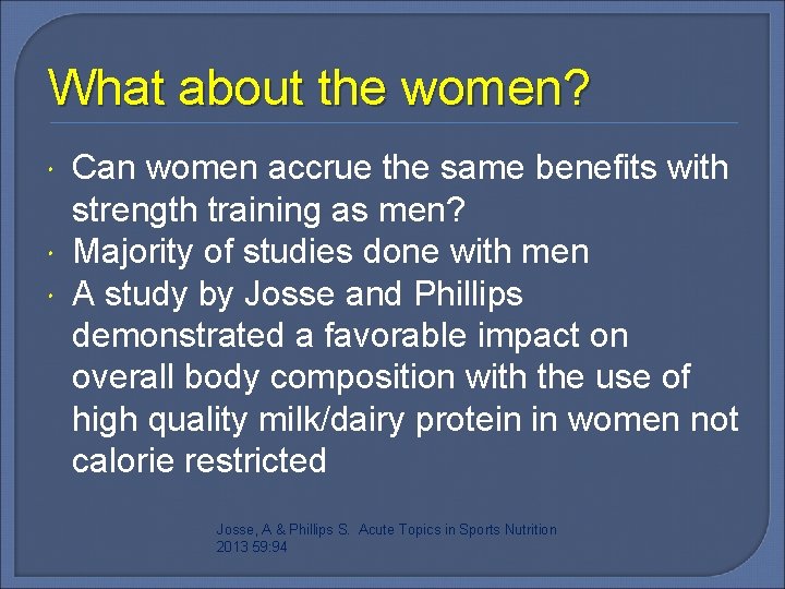What about the women? Can women accrue the same benefits with strength training as