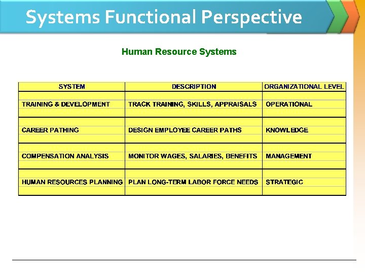 Systems Functional Perspective Human Resource Systems 