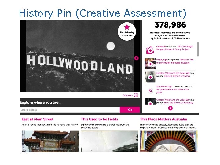 History Pin (Creative Assessment) 