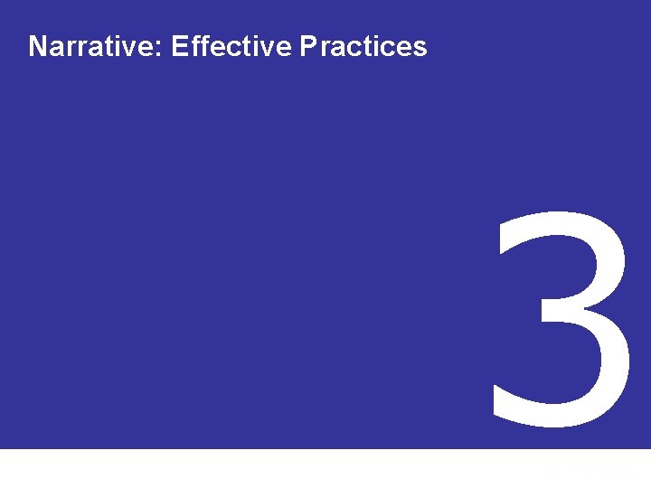 Narrative: Effective Practices 3 