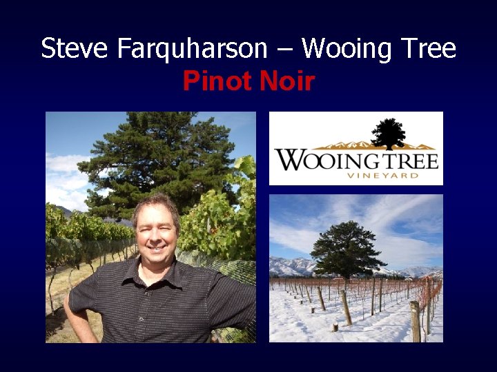 Steve Farquharson – Wooing Tree Pinot Noir 